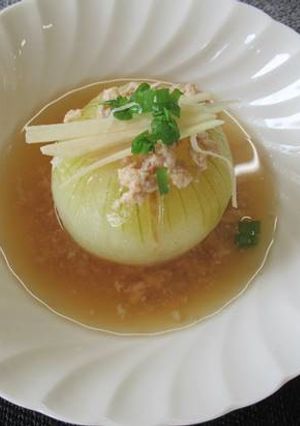 玉ねぎのひき肉あんかけ-レシピのメイン写真