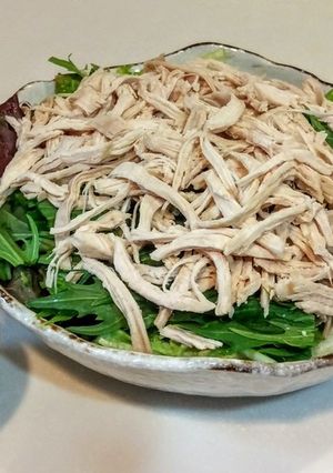 鳥胸肉と水菜のごまドレッシングサラダ-レシピのメイン写真