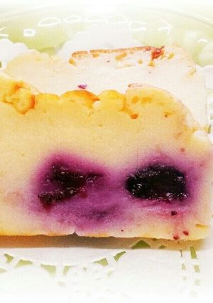 ブルーベリー入りベイクドチーズケーキ-レシピのメイン写真