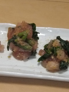 マグロのなめろう菜の花入り-レシピのメイン写真