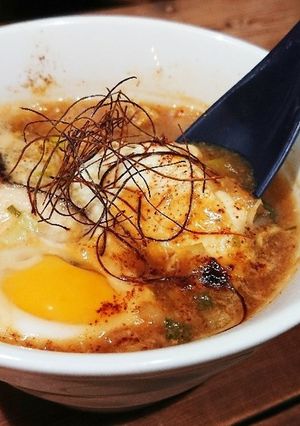 味噌ラーメンの残りでチゲ風スープ-レシピのメイン写真