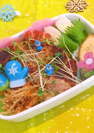 2月6日 味噌豚丼弁当 詰め方-レシピのメイン写真