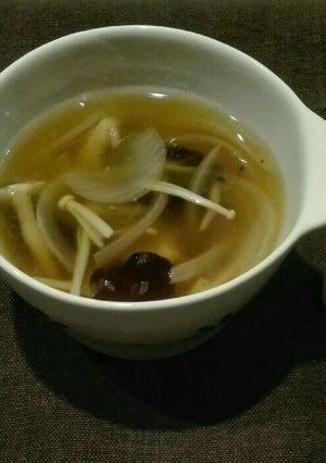減塩　きのこと玉ねぎのスープ-レシピのメイン写真