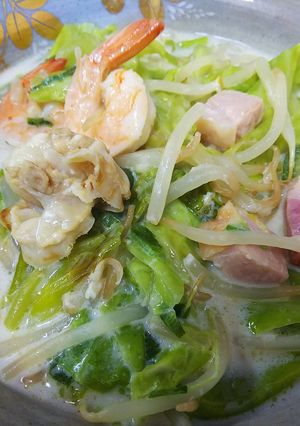 簡単絶品・海老と帆立貝のチャンポンうどん-レシピのメイン写真
