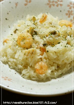 ラーメンスープの残りで♡シーフードピラフ-レシピのメイン写真