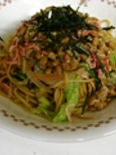 焼きそばに納豆のっけて-レシピのメイン写真