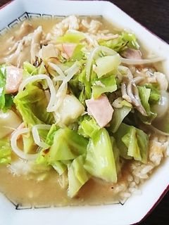 *塩とんこつで野菜たっぷりあんかけおこげ-レシピのメイン写真
