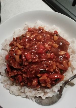 電子レンジでキーマカレー-レシピのメイン写真