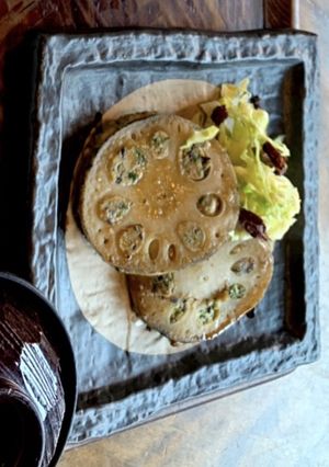 野菜たっぷり、蓮根温活挟み焼き。-レシピのメイン写真