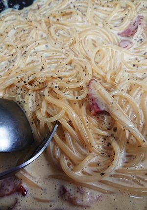 余った生クリームでたっぷりカルボナーラ-レシピのメイン写真