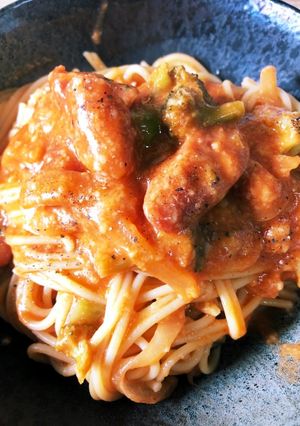 我が家の簡単トマトソースパスタ-レシピのメイン写真