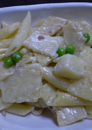 新ジャガ、筍のクリームパスタ（ペンネ）-レシピのメイン写真