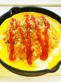 簡単! スキレットでオープンオムライス-レシピのメイン写真