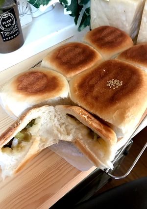 お焼き風☆野沢菜チーズパン-レシピのメイン写真