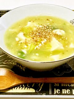 ラーメンの残り汁で⭐︎豆腐の塩生姜スープ-レシピのメイン写真