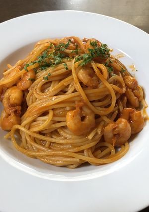小エビのパスタアメリケーヌソース-レシピのメイン写真