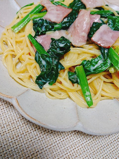 ✿ほうれん草とベーコンのクリームパスタ✿-レシピのメイン写真
