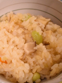 青大豆と高野豆腐の炊き込みご飯-レシピのメイン写真