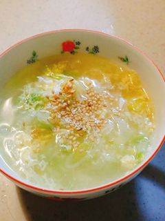 ♪白菜と葱の卵スープ♪-レシピのメイン写真