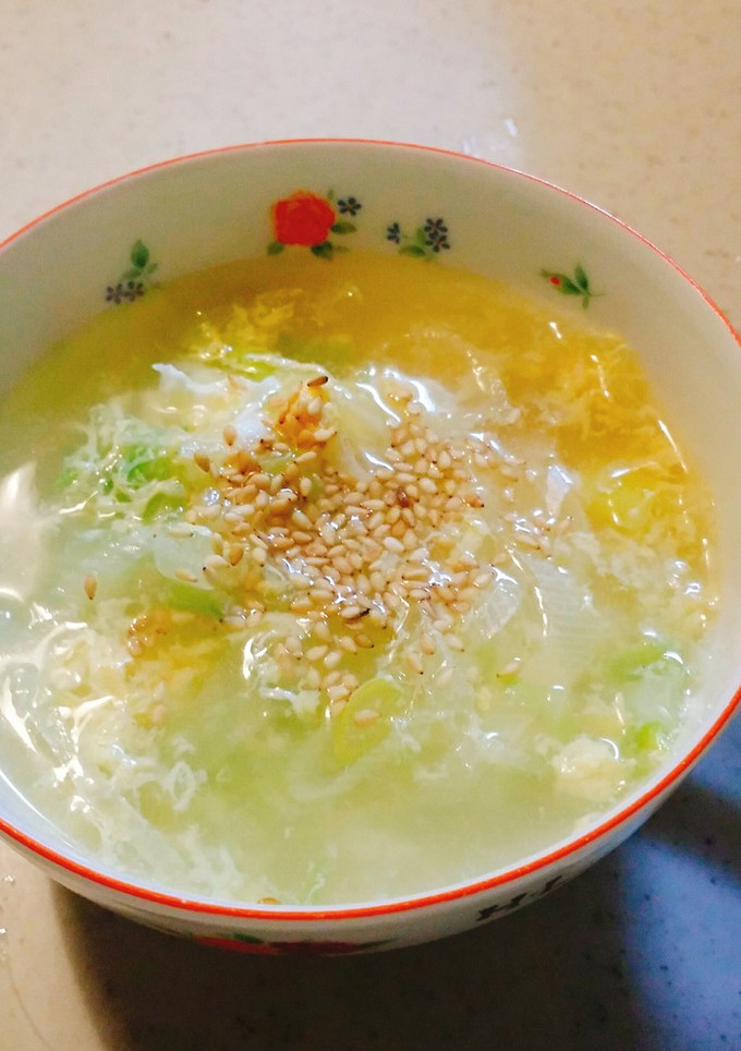 ♪白菜と葱の卵スープ♪-レシピのメイン写真