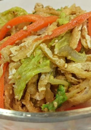白菜と人参と油揚げのごま和え-レシピのメイン写真