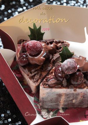 ロールケーキdeチョコチーズデコレション-レシピのメイン写真