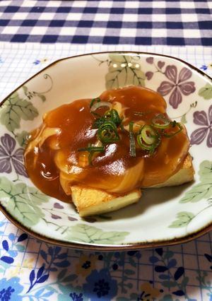 サッポロ一番醤油スープで厚揚げあんかけ-レシピのメイン写真