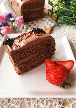 バレンタインに♡濃厚チョコレートケーキ-レシピのメイン写真