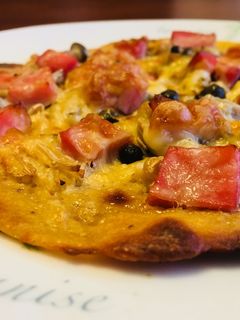 大豆粉*低糖質ぱりぱりピザ-レシピのメイン写真