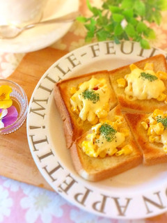 コーンマヨトースト-レシピのメイン写真