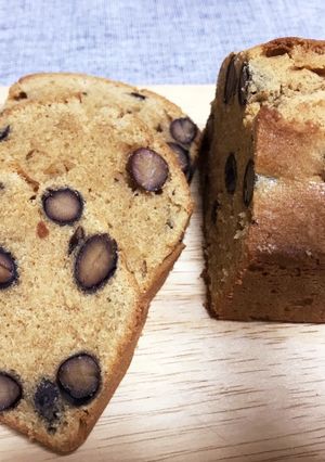 黒豆リメイク黒豆ときな粉のパウンドケーキ-レシピのメイン写真