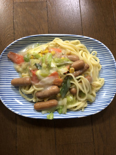 塩ラーメンスープのクリームパスタ-レシピのメイン写真