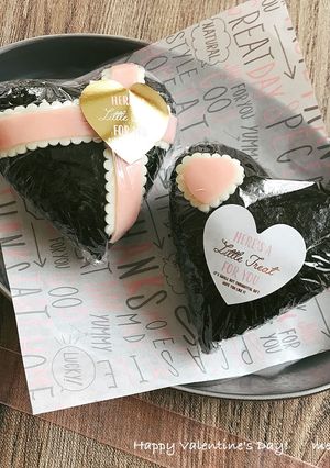 ハートおにぎり♡バレンタインデーに-レシピのメイン写真