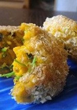 以外に合う♡豆苗とかぼちゃの焼きコロッケ-レシピのメイン写真