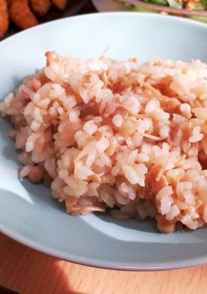 なめたけとツナの☆炊き込みご飯-レシピのメイン写真