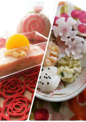 離乳食＊フルーツポテトサラダ雛祭りver-レシピのメイン写真