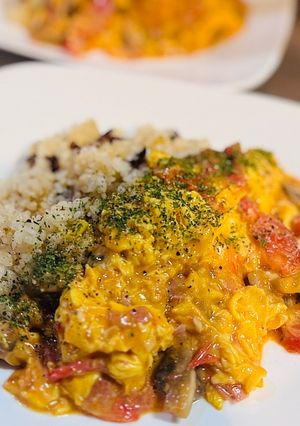 きのことベーコンのトマたまライス-レシピのメイン写真