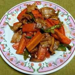 รูปของ 豚肉とニンジン他の中華風味噌炒め