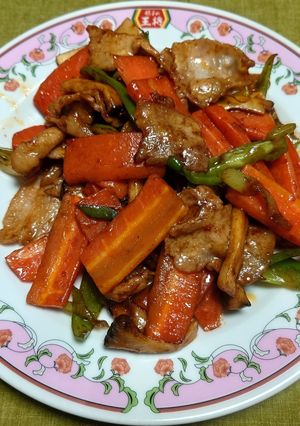 豚肉とニンジン他の中華風味噌炒め-レシピのメイン写真