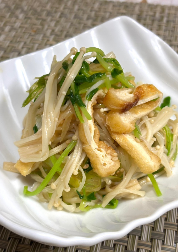 長ネギとえのきと焼き揚げの和え物♪-レシピのメイン写真