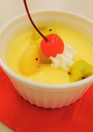 栄養士の卵考案☆プリン風アラモード-レシピのメイン写真