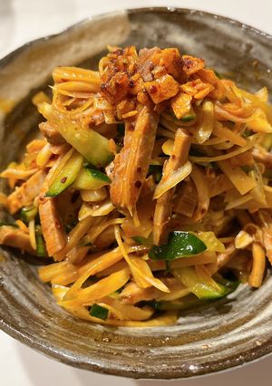 ラーメントッピングで桃ラーおつまみ-レシピのメイン写真