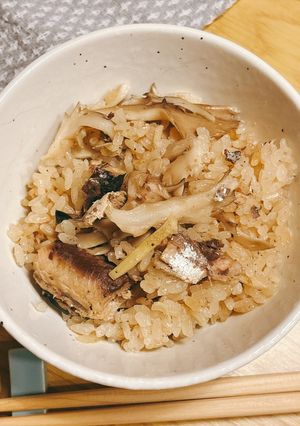 Ca・ビタミンD◎イワシと舞茸の炊き込みご飯-レシピのメイン写真