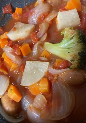 ごろごろ野菜のコンソメトマトスープ-レシピのメイン写真