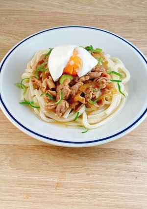 豚薄切り肉の冷やしぶっかけうどん-レシピのメイン写真