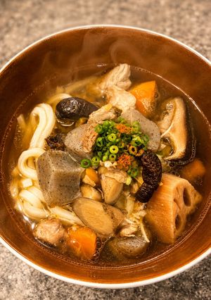 筑前煮リメイク♪旨みたっぷり和風うどん-レシピのメイン写真