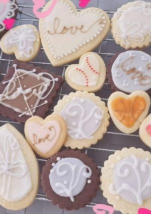バレンタイン 超簡単クッキーアイシング-レシピのメイン写真