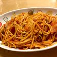 ベーコンきのこ入りトマトパスタ