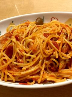 ベーコンきのこ入りトマトパスタ-レシピのメイン写真
