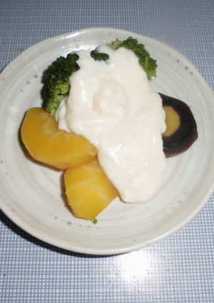 温野菜のホワイトチーズソース-レシピのメイン写真